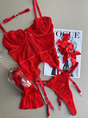 Set rojo 5 pz Talla S M
