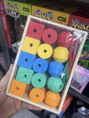 Cuenta de Madera para Enhebrar 