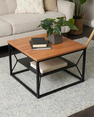 MESA DE CENTRO ARTSY 60X60X45CM MADERA METAL