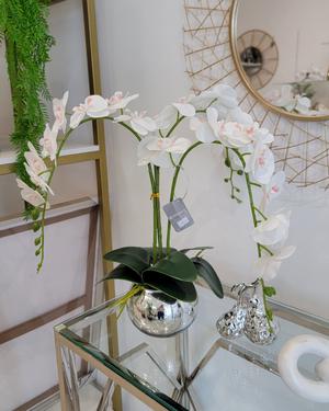 ORQUIDEA ARTIFICIAL GLORIOUS 50CM-BLANCA