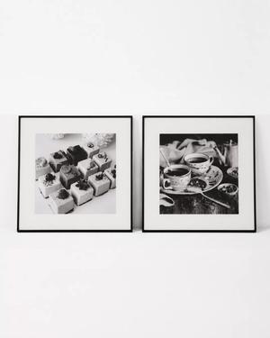 SET DE 2 CUADROS 30X30CM -taza café/pasteles