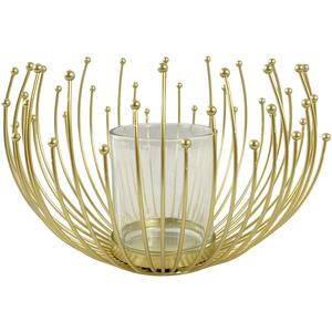 PORTAVELA DORADO ELECTRUM 17X17X13CM