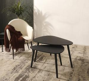 JUEGO DE 2 MESAS DE CENTRO HOLLYWOOD HILLS-NEGRO