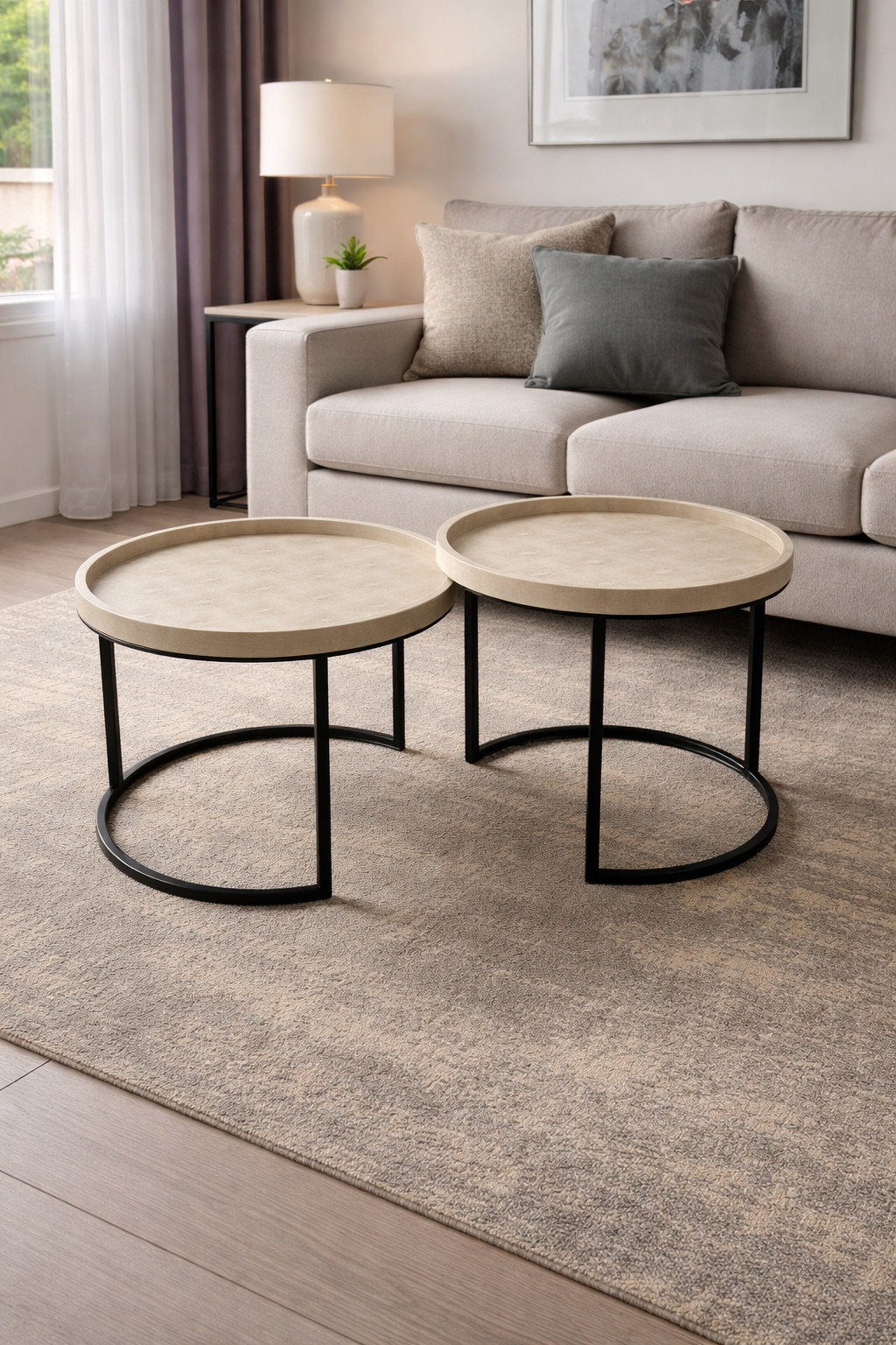 JUEGO DE 2 MESAS AUXILIARES-CONTEMPO