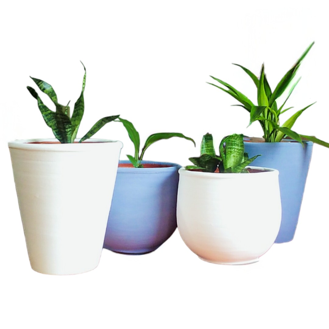 Macetera vaso redondo y cónica 