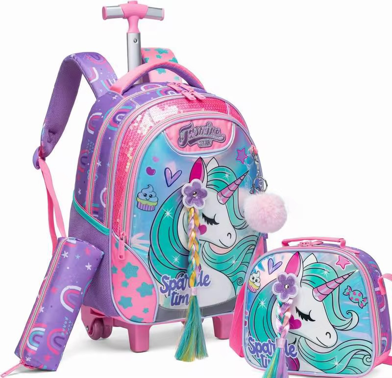 Bolsón de tres piezas de rueda unicornio