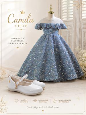 Vestidos de brillos azul 
