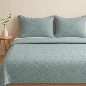 Quilt Azul Edredon Delgado 