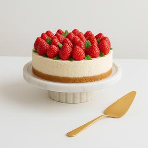 Bandeja Alta Scalloped Mármol