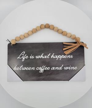 Cartel Decorativo Coffee & Wine