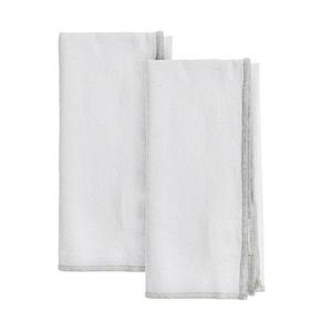 Set Servilletas De Mesa Borde Gris