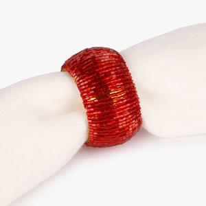 Set Anillos Servilletero Rojos