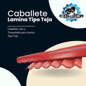Caballete liso y troquelado para lamina tipo teja