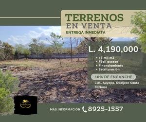 Venta terreno Col. Suyapa 