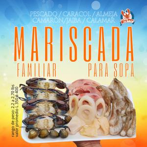 MARISCADA FAMILIAR PARA SOPA (2.5 lbs peso promedio) 148 POR LB.