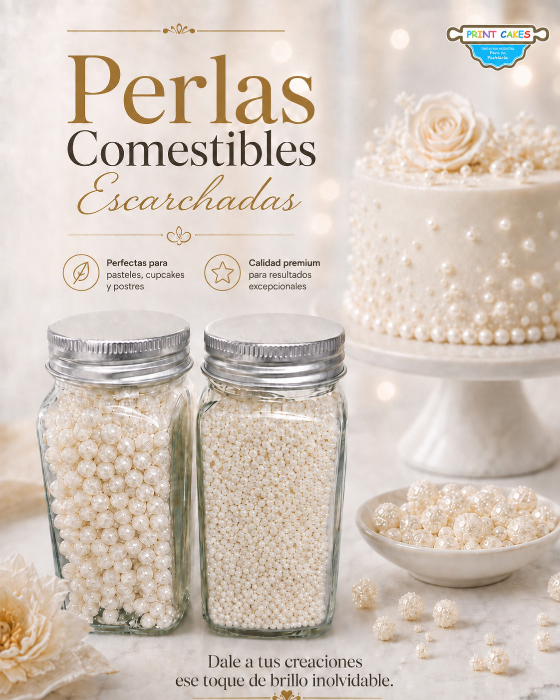 Perlas Comestibles Escarchadas