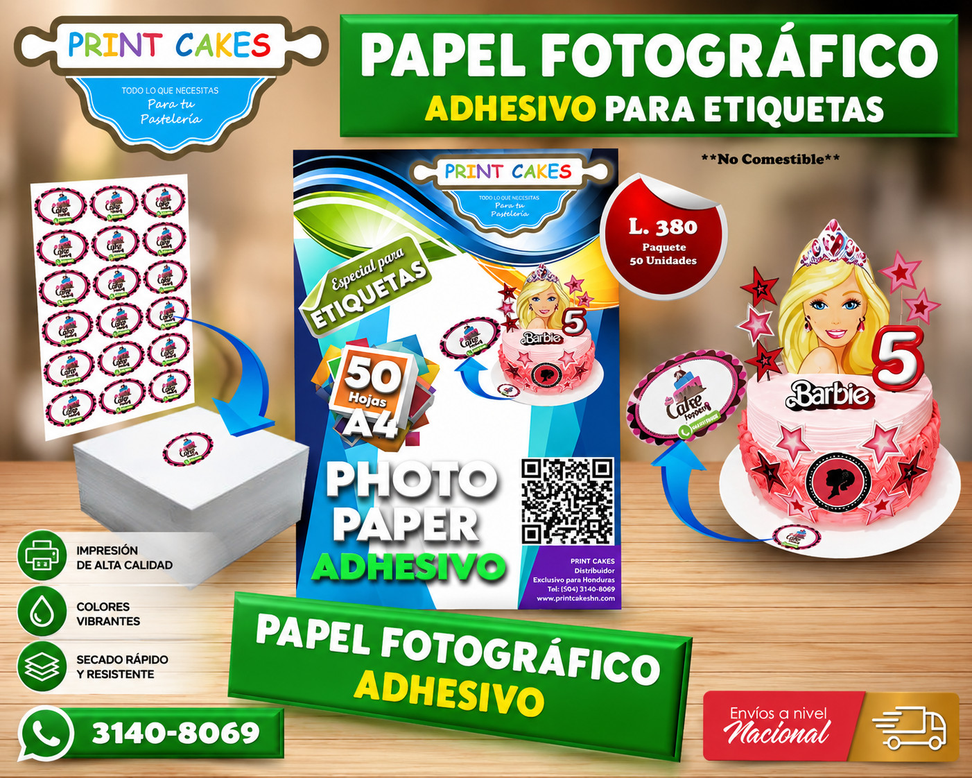 Papel Fotografico Adhesivo