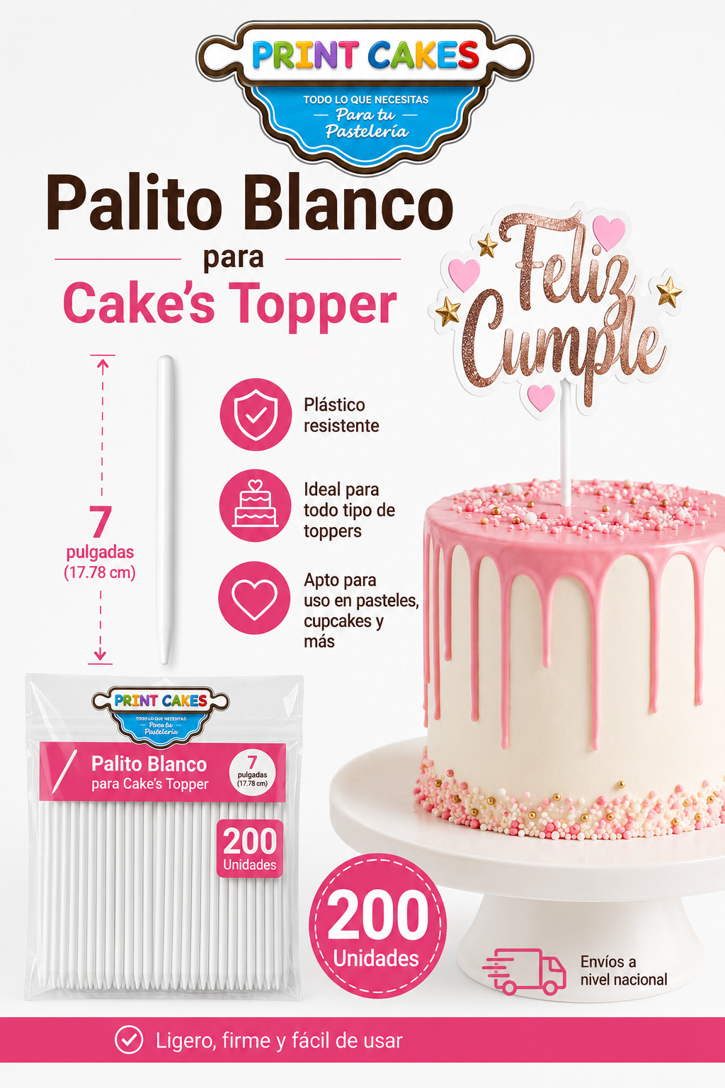 Palitos Para Cake Topper