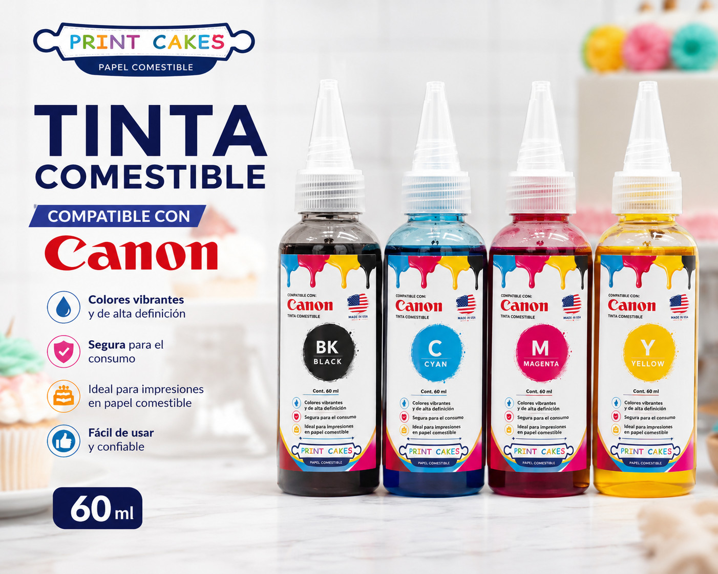 Tinta Comestible Para Canon