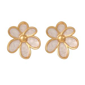 Oil drip Flower Earrings