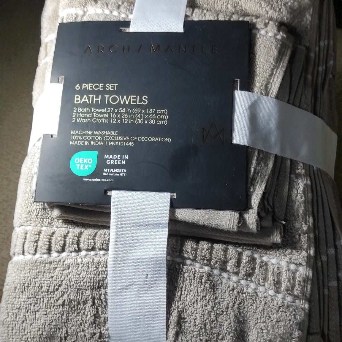  Juego de toallas de baño de 6 piezas de la marca Archimantle 