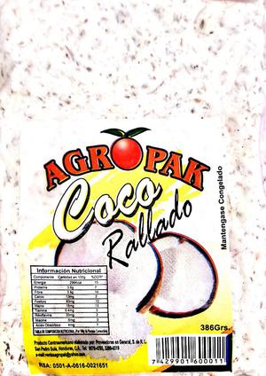 AGROPACK Coco Rayado 386 Gramos 