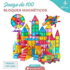 Juego de 100 bloques magnéticos