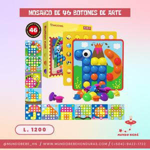 Mosaico de 46 botones de arte