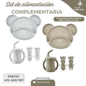 Set de alimentación complementaria en forma de oso 