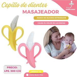 Cepillo de dientes masajeador con forma de banana