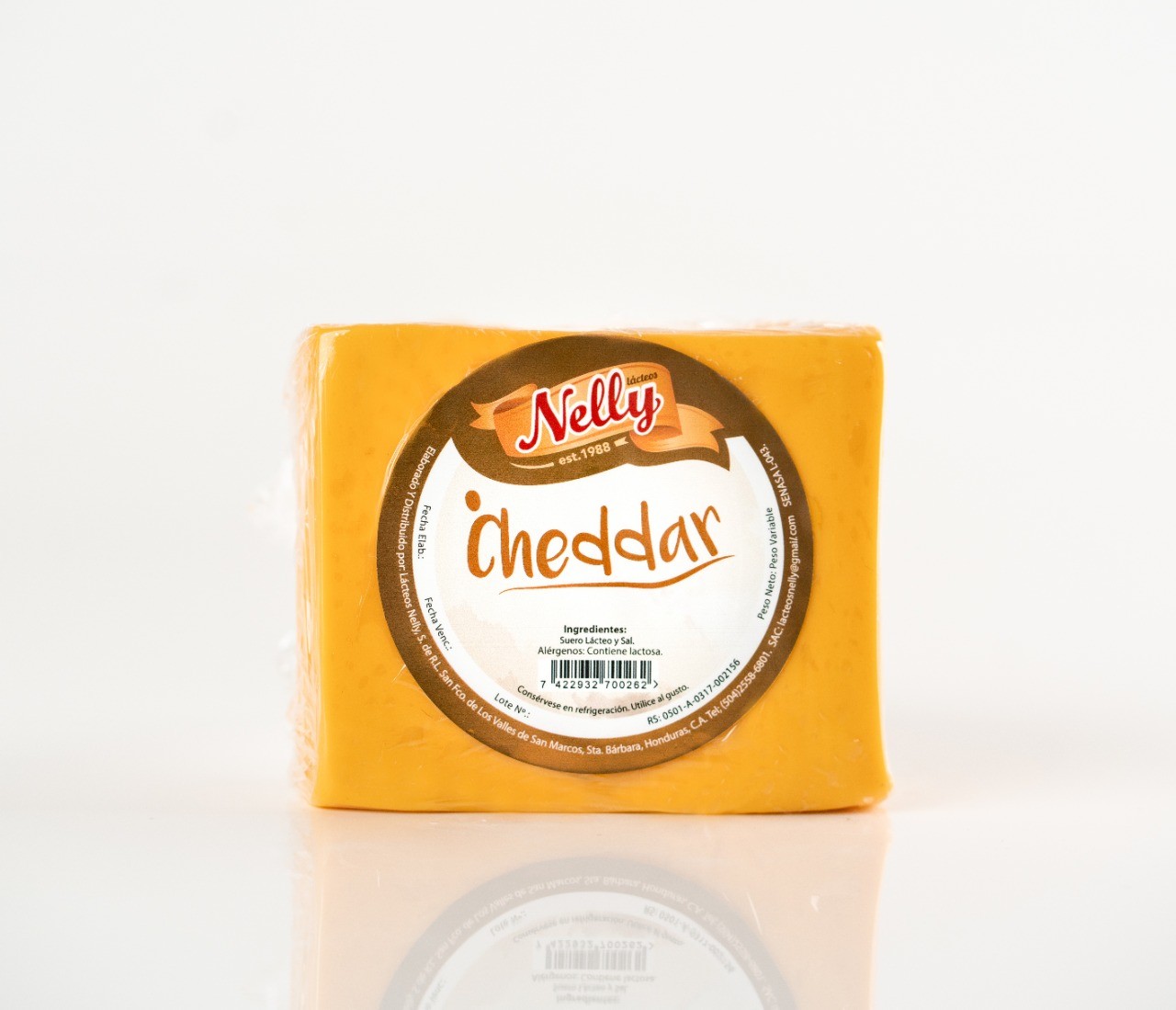 Queso Cheddar Nelly en Bloque