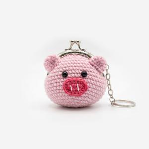 🐷 Oinky | Monedero & llavero tejido