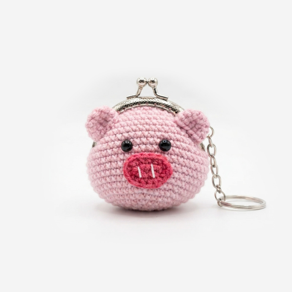 🐷 Oinky | Monedero & llavero tejido