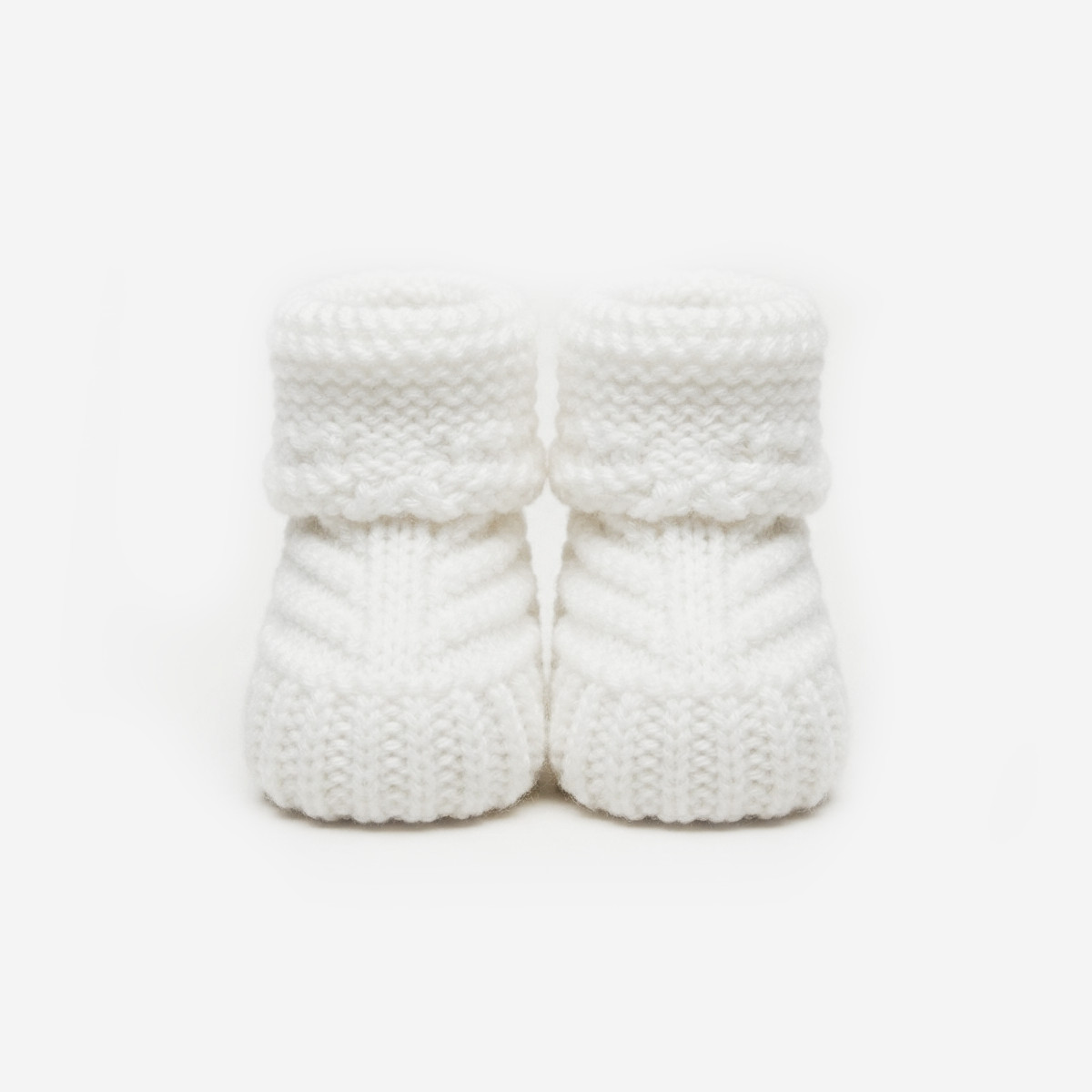 👶 Escarpines tejidos | Blanco puro