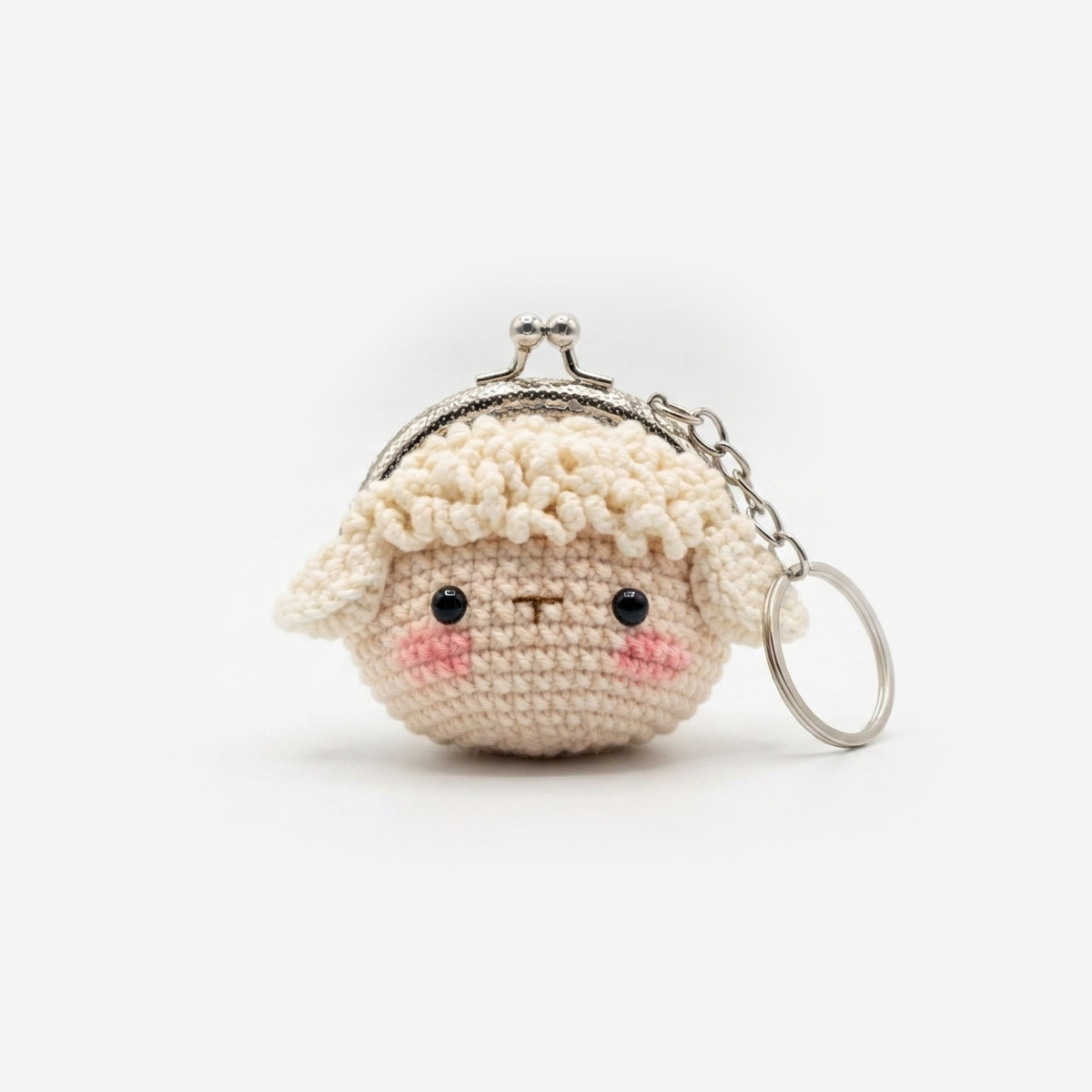 🐑 Lana | Monedero & llavero tejido