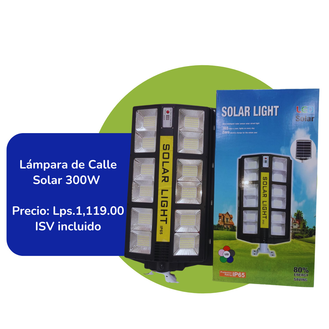 Lampara Solar de Calle 300W