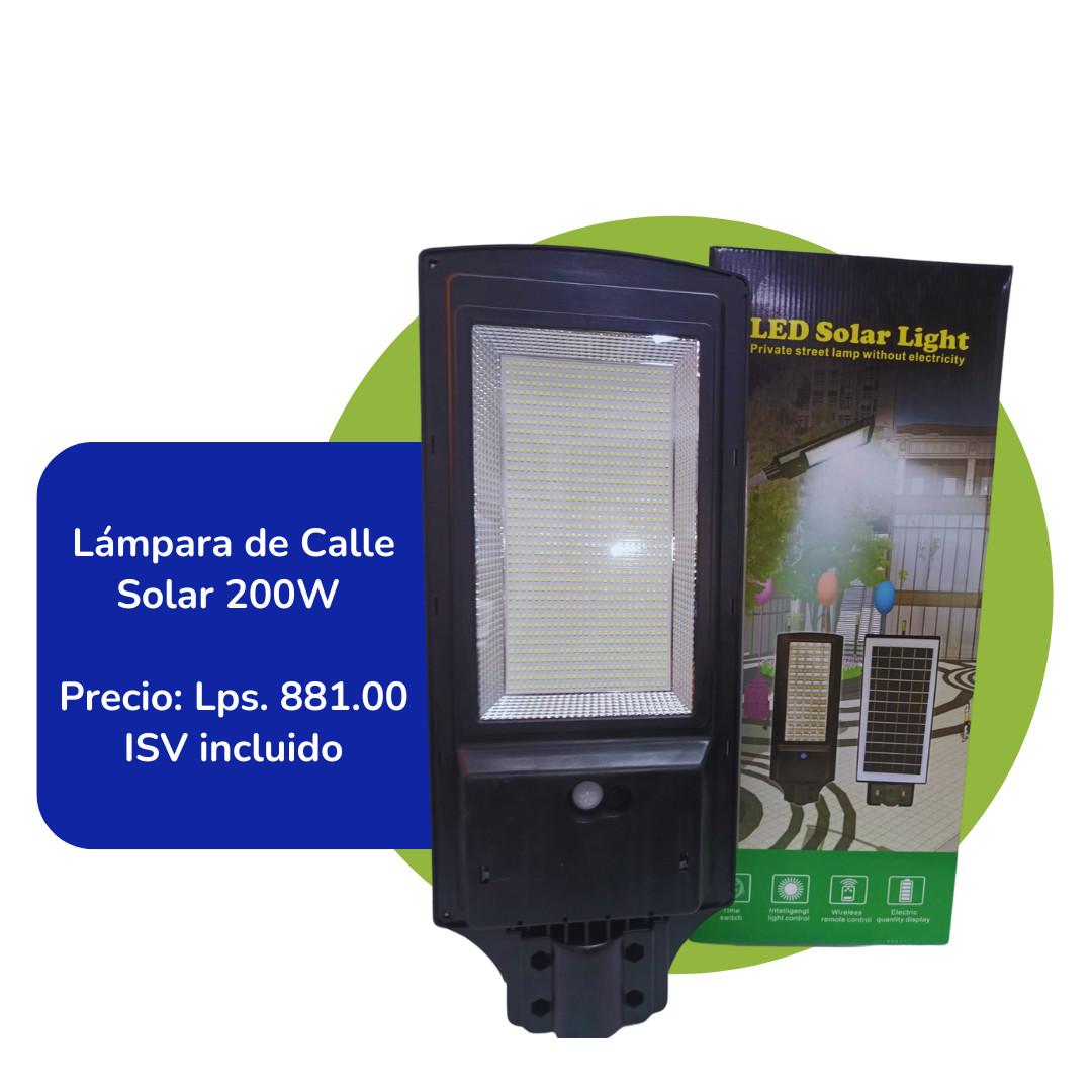 Lampara de Calle Solar 200W