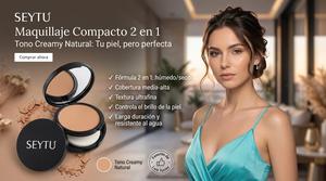 Polvo Compacto 2 en 1 Seytu Color Creamy Natural
