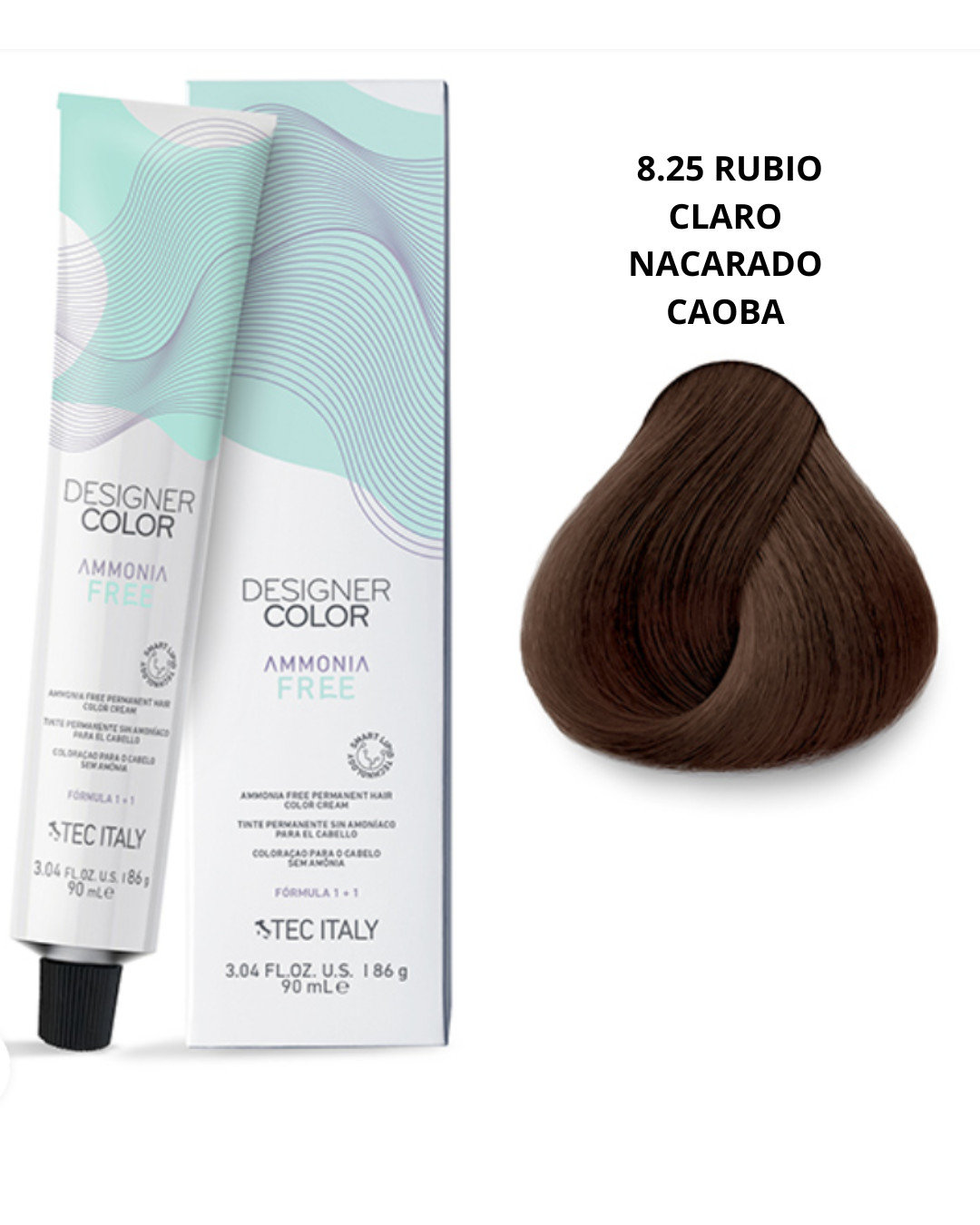 Tec Italy Tinte Sin Amonio 8.25 (Rubio Oscuro Nacarado)