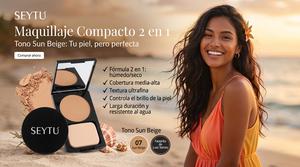 Polvo Compacto 2 en 1 Seytu Color Sun Beige