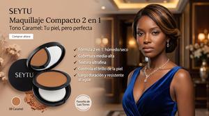 Polvo Compacto 2 en 1 Seytu Color Caramel