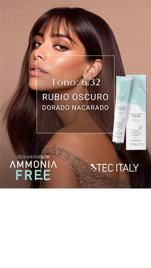 Tec Italy Tinte Sin Amonio 6.32 (Rubio Oscuro Dorado Nacarado)