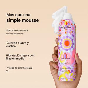Amika Plus Size Volume & Body Mousse (8.5 oz)  Espuma aporta volumen, cuerpo y textura al cabello