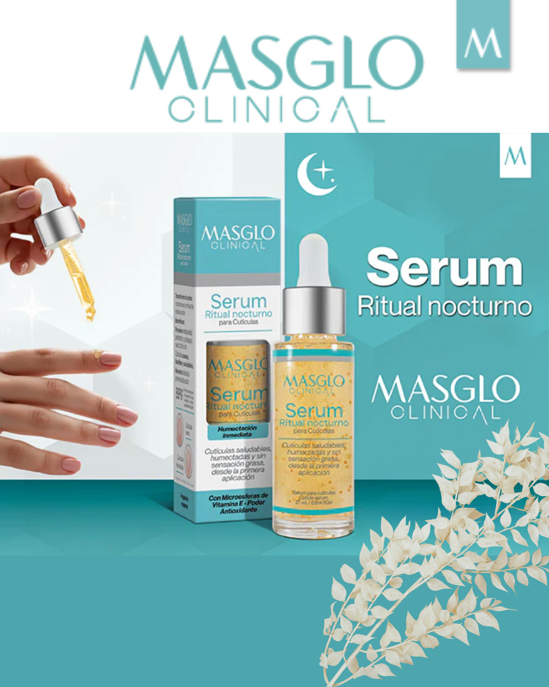 Serum masglo clinical ritual nocturno para cutículas 27 ML
