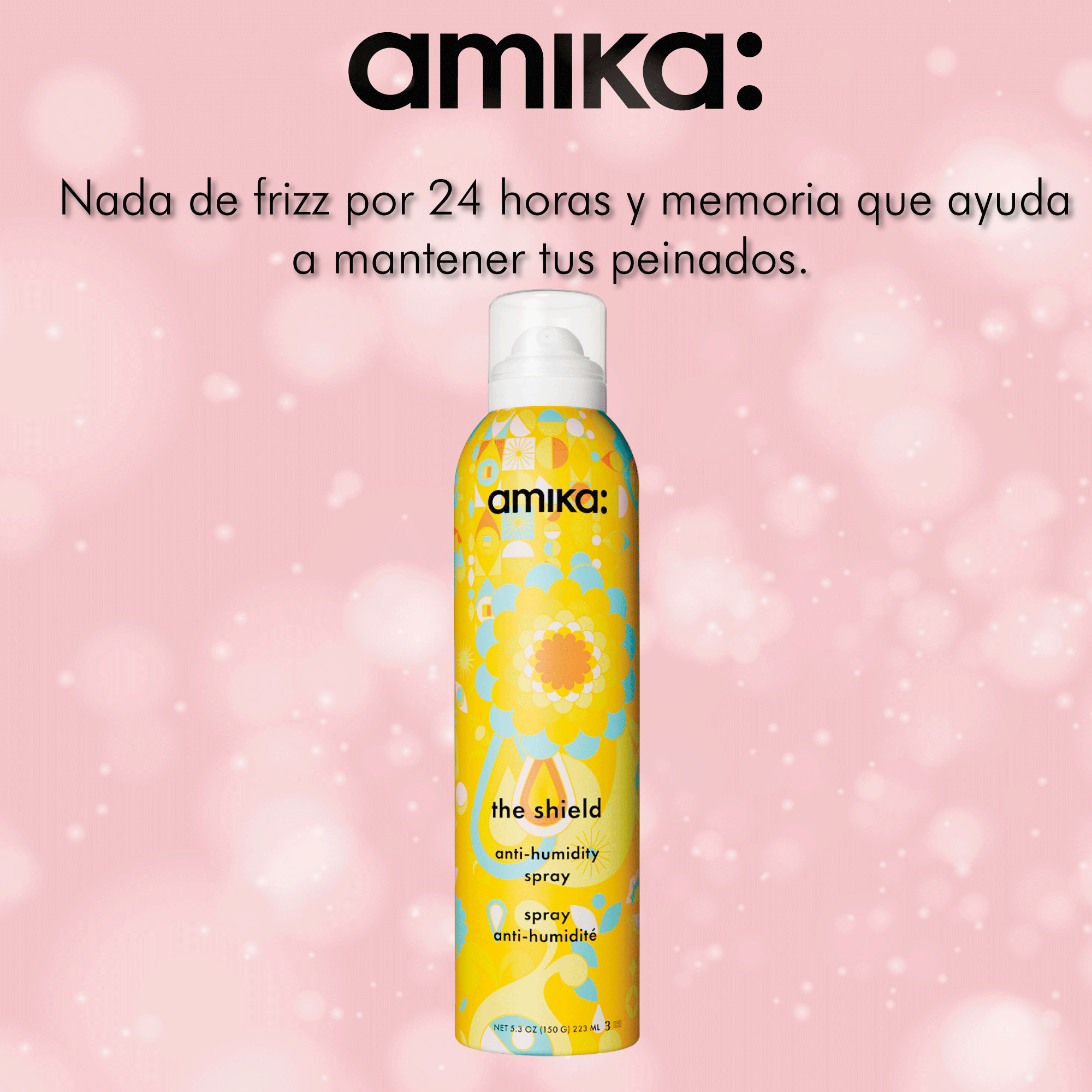 The Shield de Amika spray ligero de protección térmica y anti-humedad