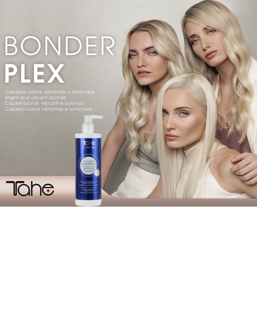 Tahe Defender Shampoo Blonder Plex 400 ML