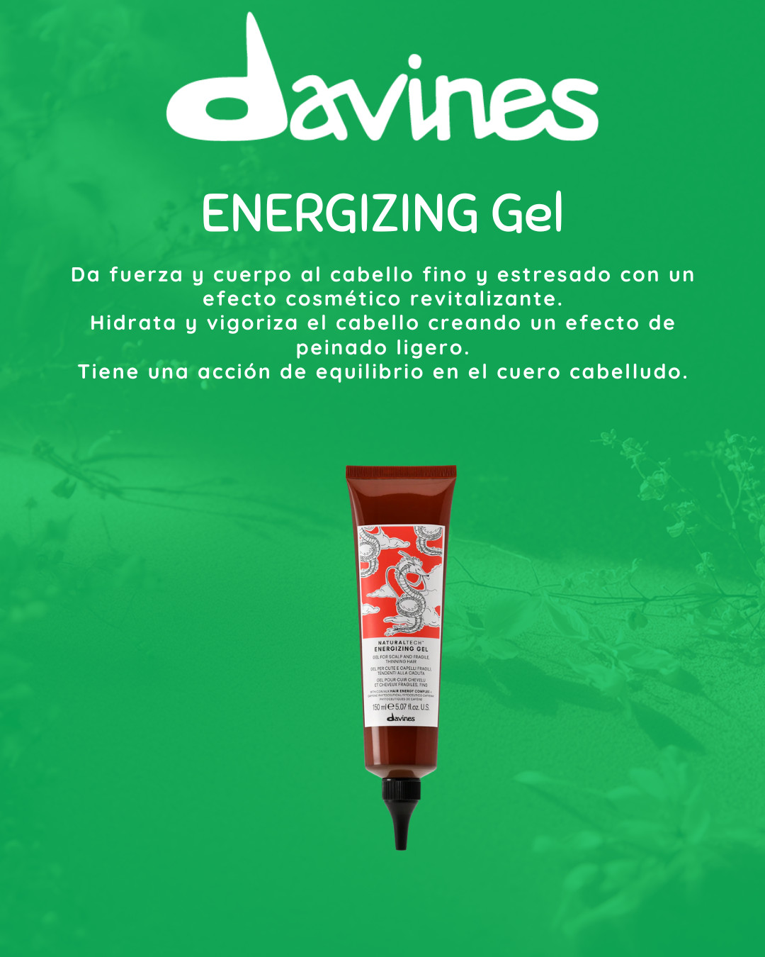 El Energizing Gel de la línea Naturaltech de Davines 