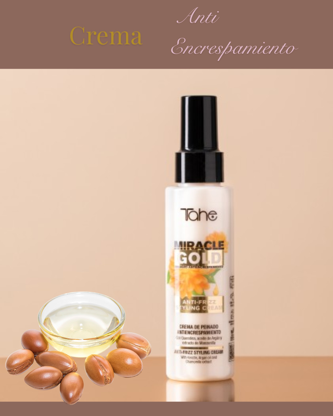 Tahe Crema antiencrespamiento de peinado antifrizz