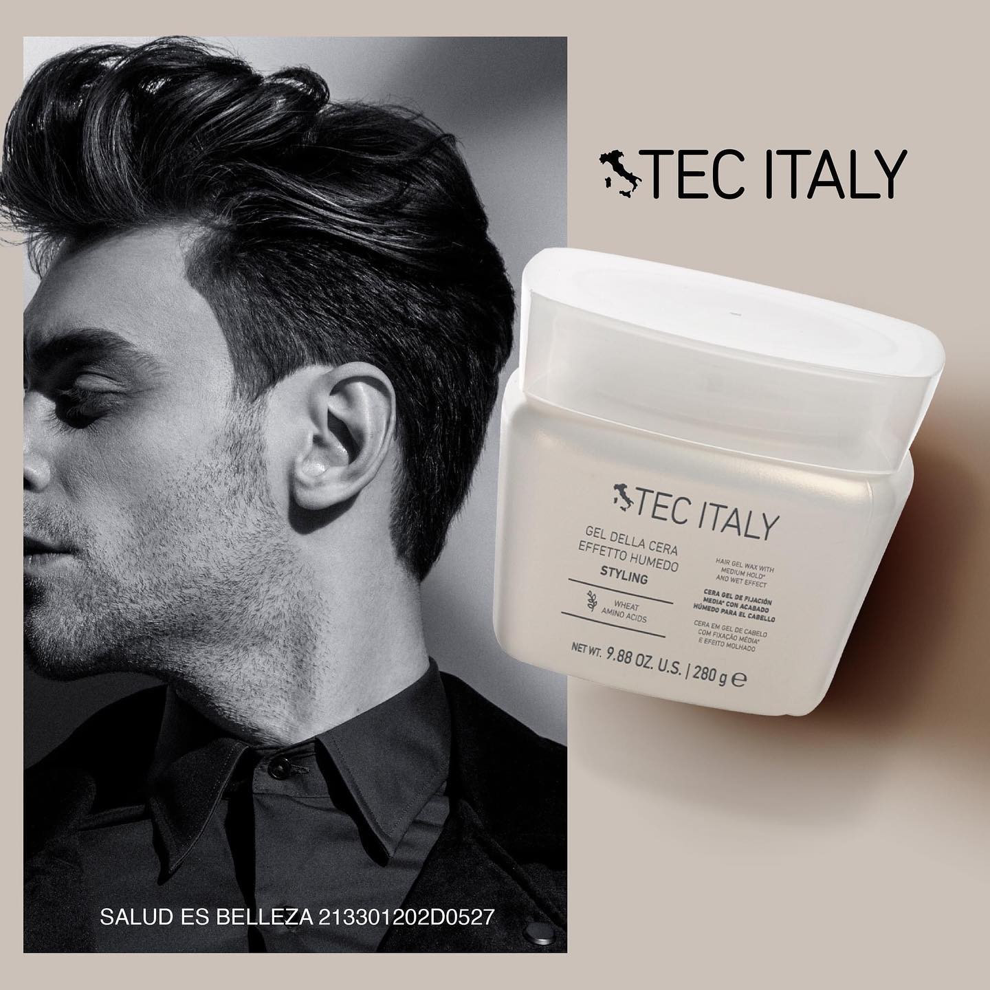 Con Cera Húmedo serás un Hombre con un cabello con aspecto humedo todo el día