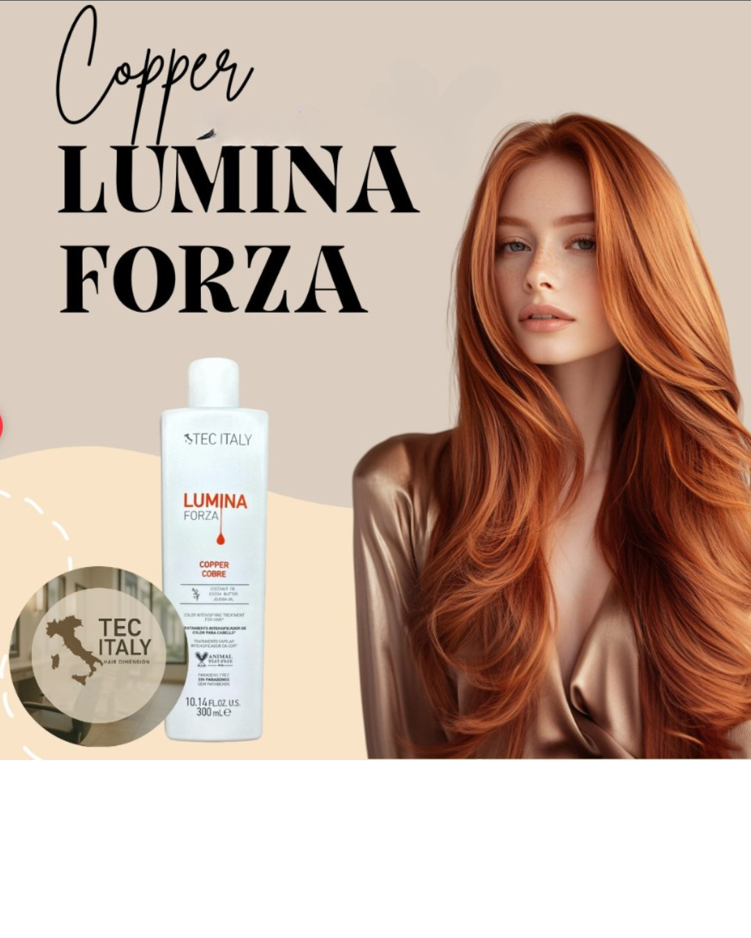 Lumina Cobrizo 300 grs (Para Matizar Cabello Cobre)